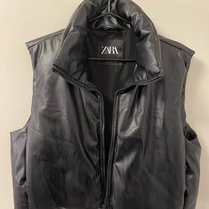 Zara Sleek Black Vest